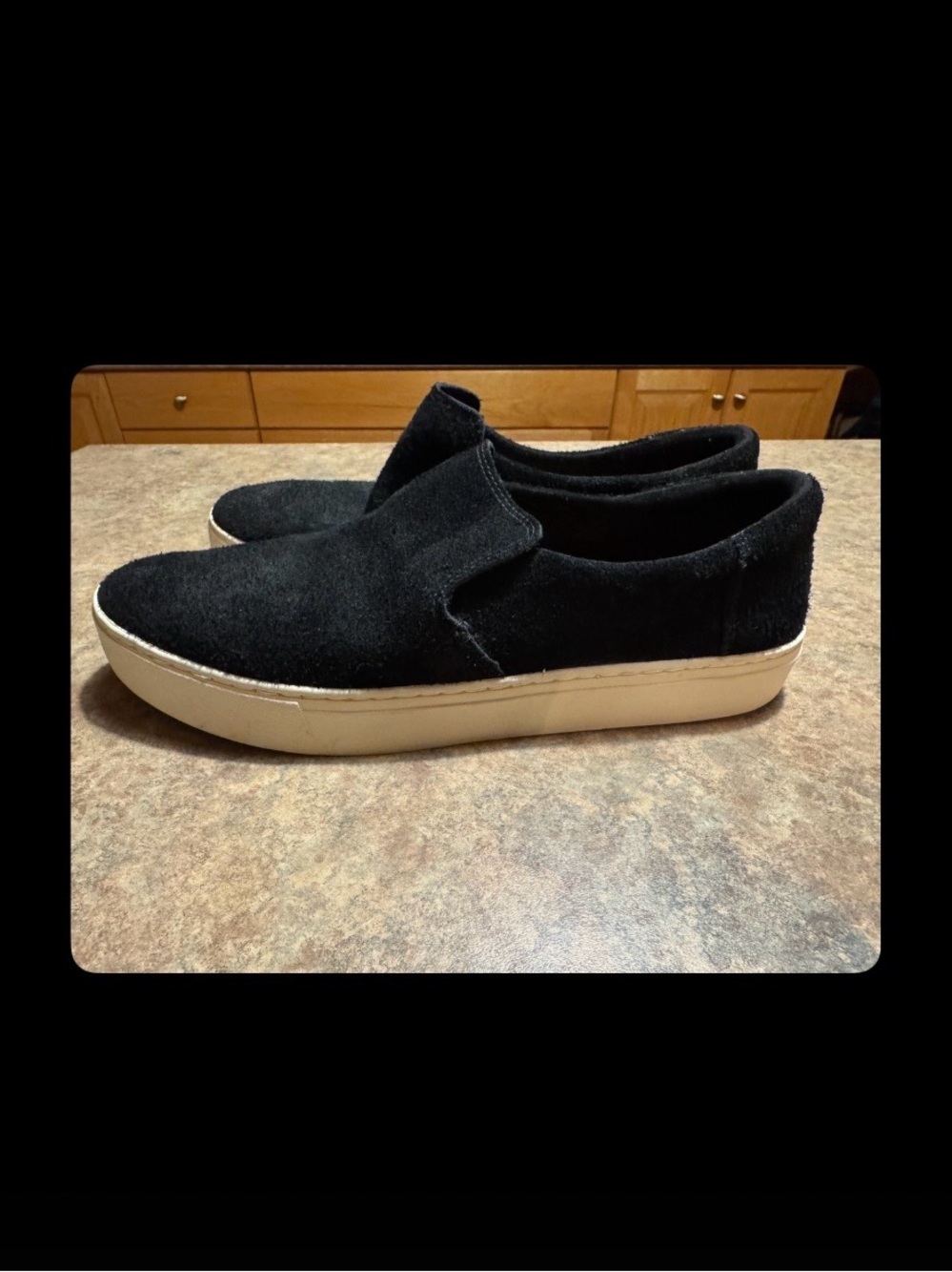 Toms Men’s Black Suede Slip-On Shoes